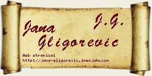 Jana Gligorević vizit kartica
